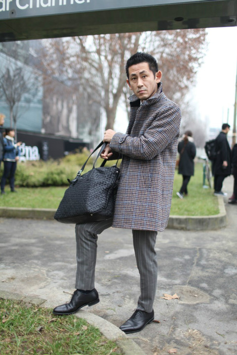 米兰2014秋冬男装周街拍精选