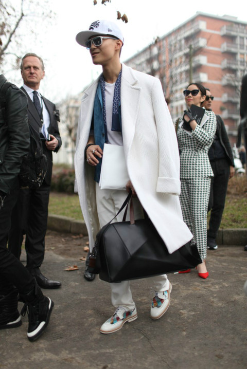 米兰2014秋冬男装周街拍精选