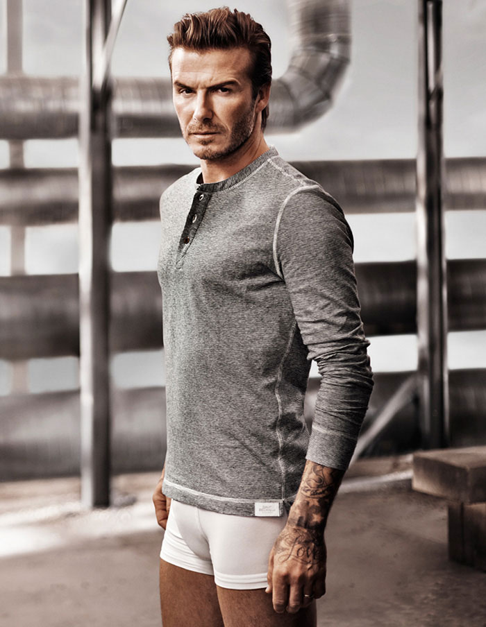 工业硬朗感觉 David Beckham for H&M Bodywear 2014春夏内衣广告