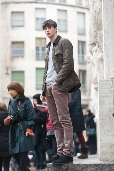 2014秋冬米兰男装周型男街拍精选 这么有型你家里人知道吗