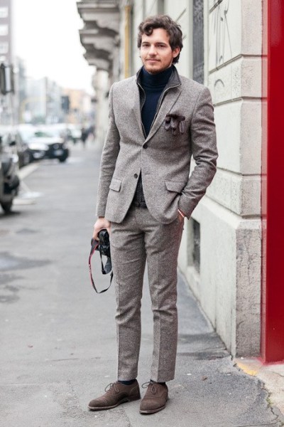 2014秋冬米兰男装周型男街拍精选 这么有型你家里人知道吗