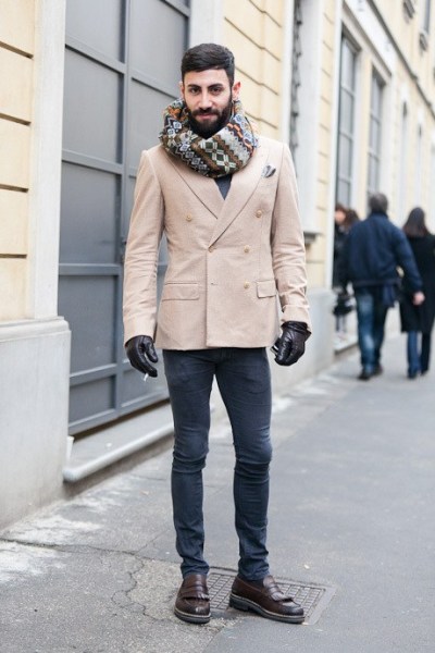 2014秋冬米兰男装周型男街拍精选 这么有型你家里人知道吗