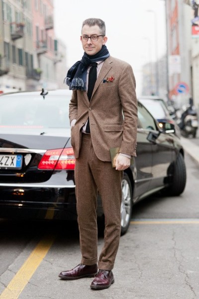 2014秋冬米兰男装周型男街拍精选 这么有型你家里人知道吗