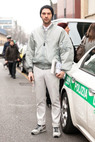 2014秋冬米兰男装周型男街拍精选 这么有型你家里人知道吗