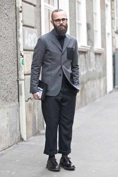 2014秋冬米兰男装周型男街拍精选 这么有型你家里人知道吗