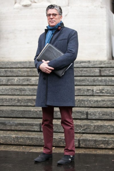 2014秋冬米兰男装周型男街拍精选 这么有型你家里人知道吗