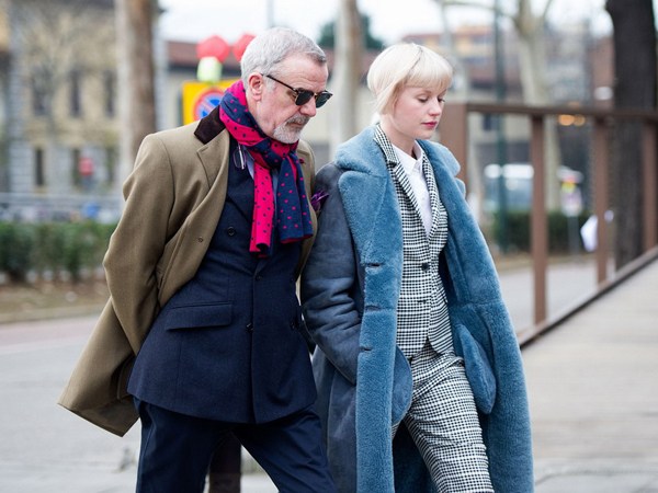 时尚不分年龄 男装周街拍大爷大叔来抢镜