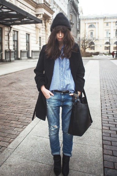 俄罗斯潮女街拍 时尚的冬季风格美搭