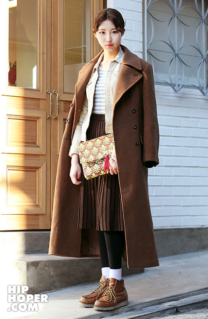 2014年1月韩国时尚街拍 实用性与时尚潮流相结合