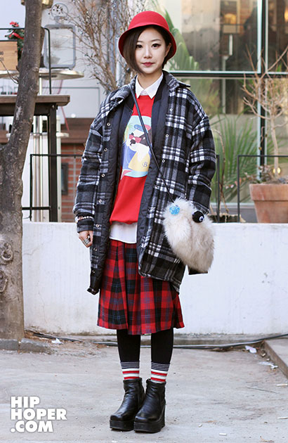 2014年1月韩国时尚街拍 实用性与时尚潮流相结合