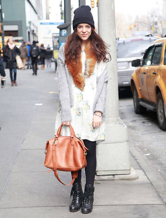 《ELLE》国外2014年2月街拍精选 生活中的平淡时尚搭配