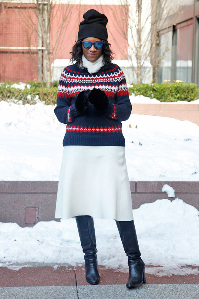 《ELLE》国外2014年2月街拍精选 生活中的平淡时尚搭配