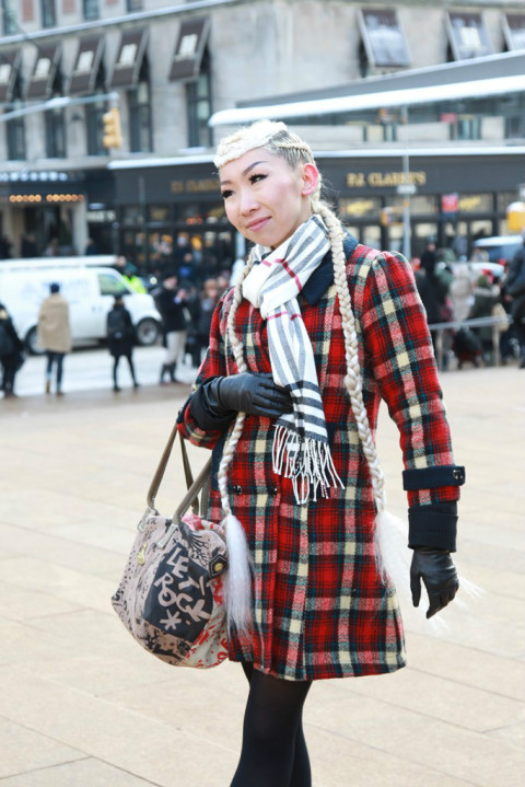 2014秋冬纽约时装周场外街拍精选