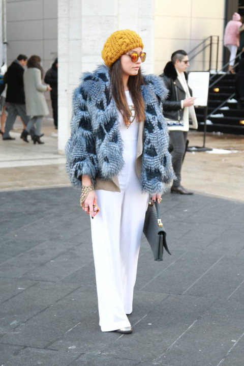 2014秋冬纽约时装周场外街拍精选