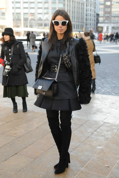 2014秋冬纽约时装周场外街拍精选