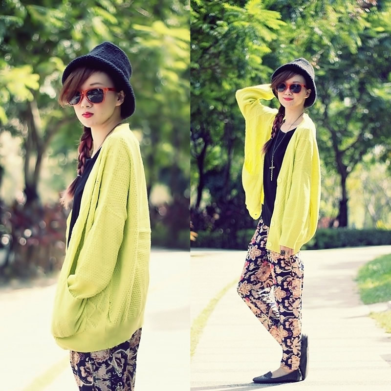 欧美潮女街拍 感受早春鲜艳色彩