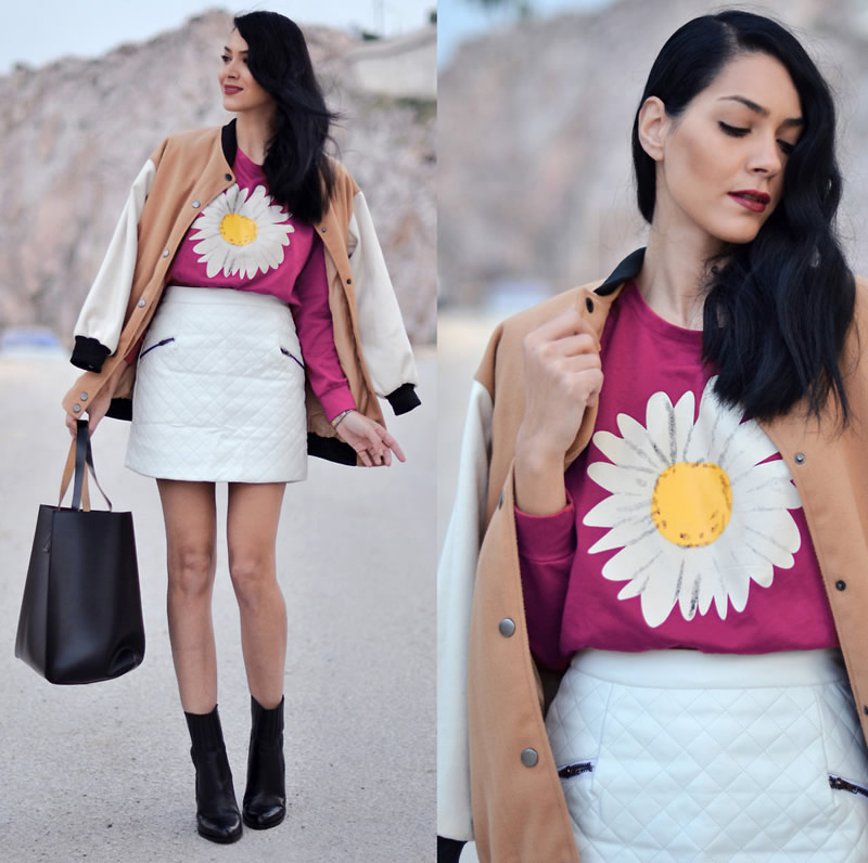 欧美潮女街拍 感受早春鲜艳色彩