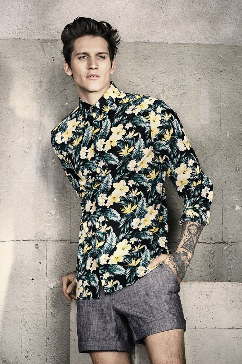简约时尚 瑞典时装品牌 H&M 2014夏季男装造型搭配