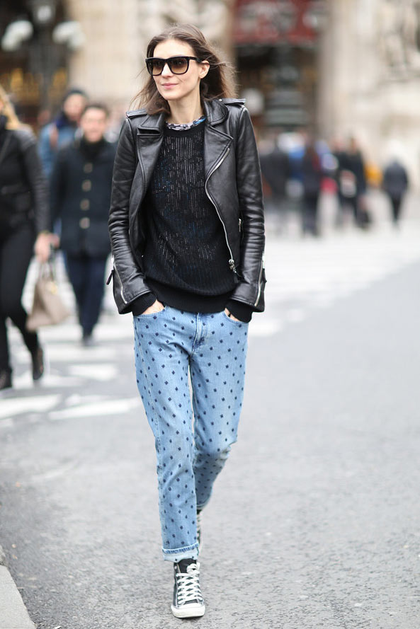 2014年3月巴黎街拍 潮流的混搭风格