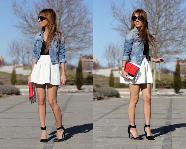 西班牙潮女街拍 时尚休闲的街头格调