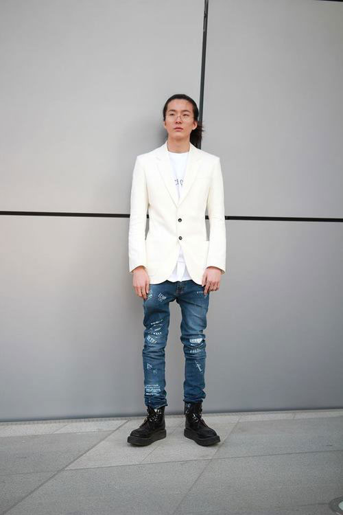 2014韩国首尔秋冬男装时装周场外街拍 挡不住的潮流