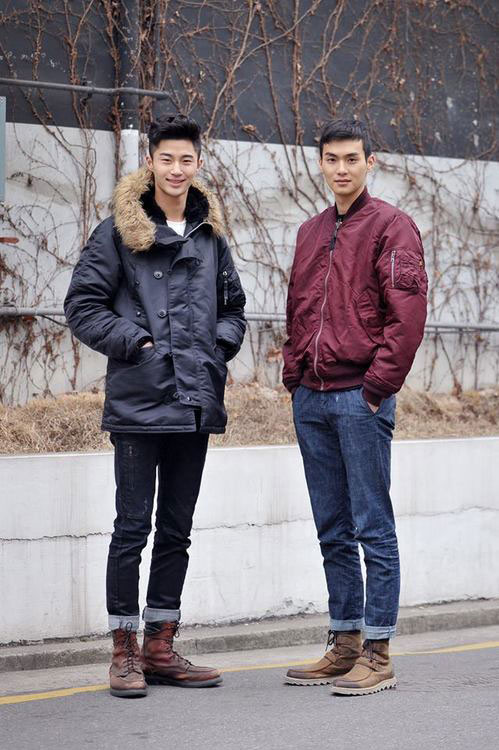 2014韩国首尔秋冬男装时装周场外街拍 挡不住的潮流