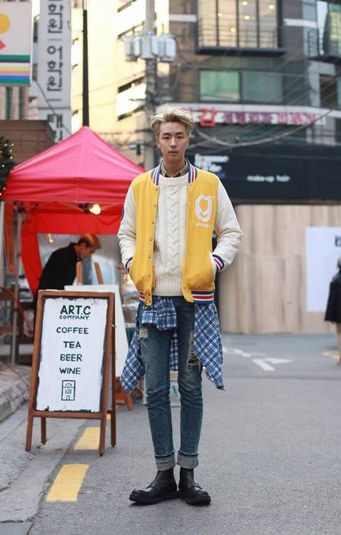 2014韩国首尔秋冬男装时装周场外街拍 挡不住的潮流