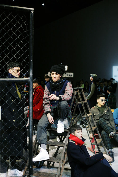2014韩国首尔秋冬男装时装周场外街拍 挡不住的潮流