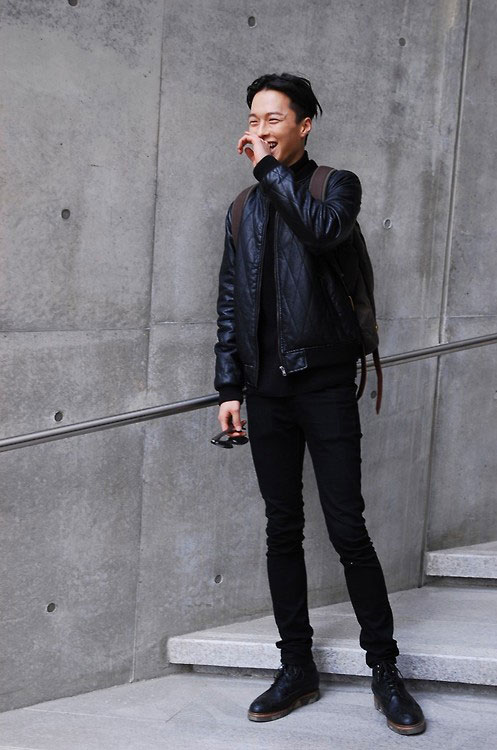 2014韩国首尔秋冬男装时装周场外街拍 挡不住的潮流