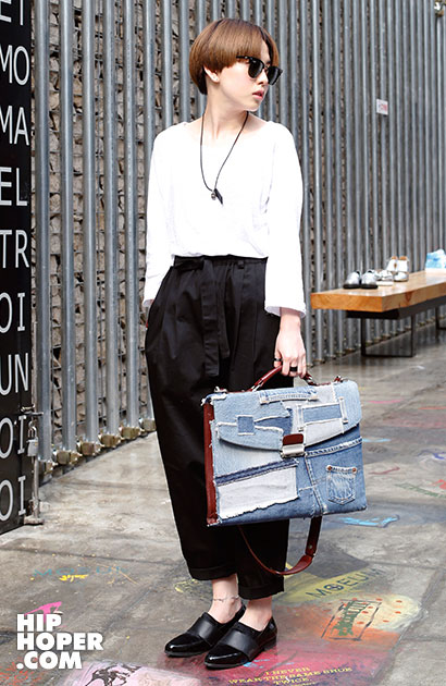 4月30日韩国潮人街拍 春季活力亮色系搭配