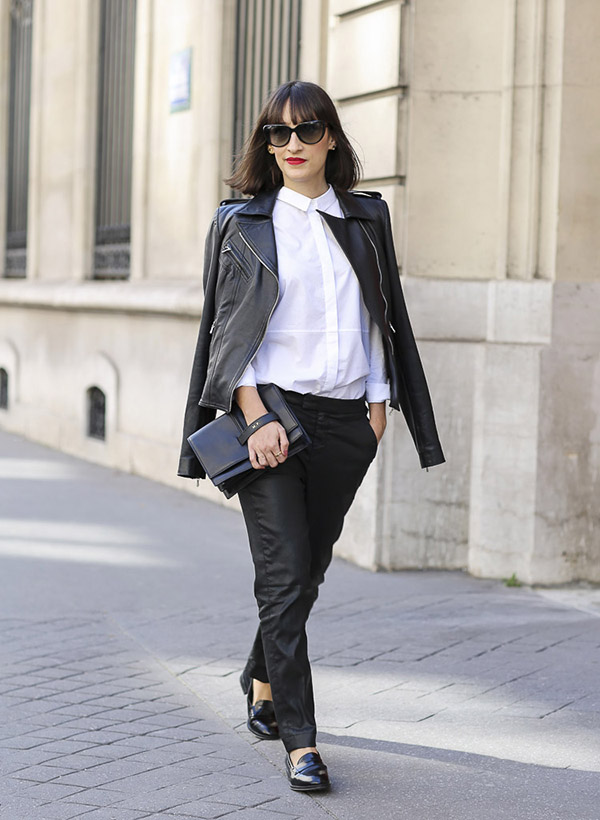 2014年4月欧美潮人街拍 感受黑色时尚魅力