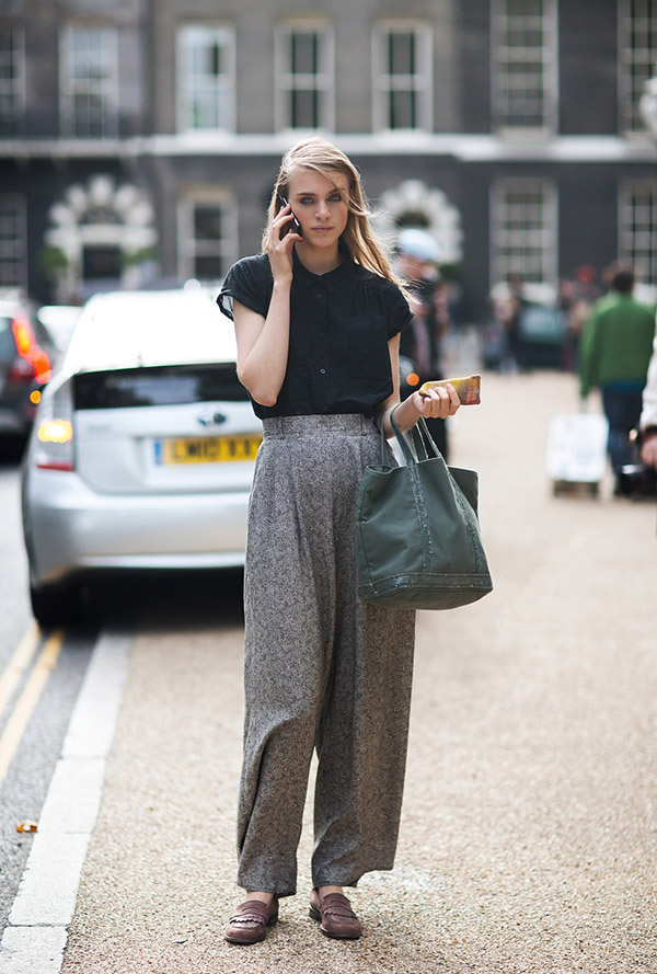 2014年4月15日欧美潮女街拍 美腿微露