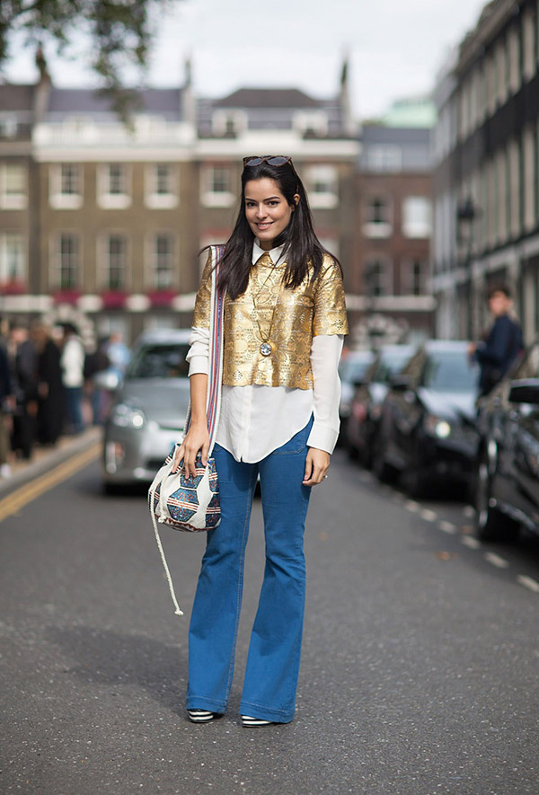 2014年4月欧美街拍 看潮人演绎休闲牛仔风情