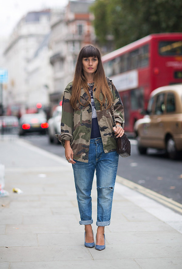 2014年4月欧美街拍 看潮人演绎休闲牛仔风情