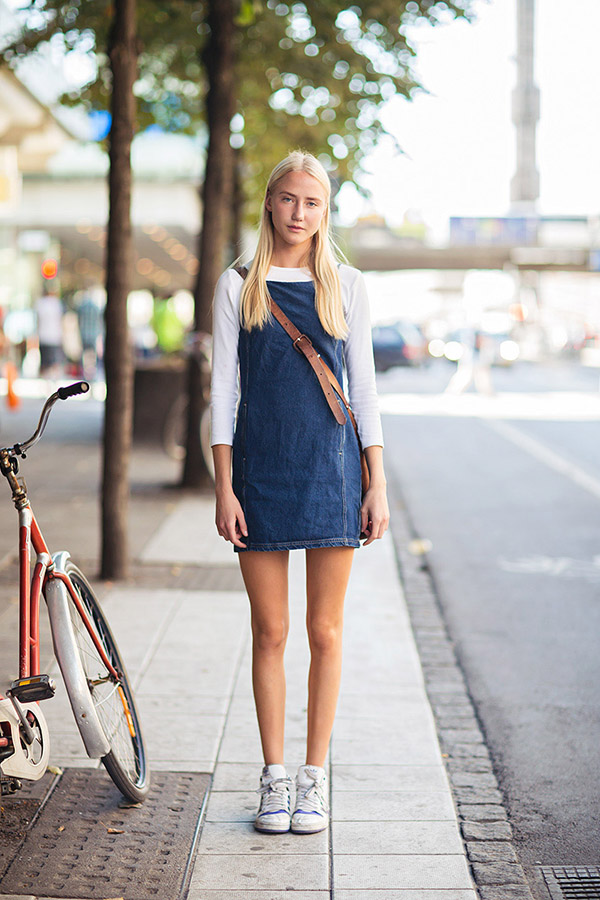 2014年4月欧美街拍 看潮人演绎休闲牛仔风情