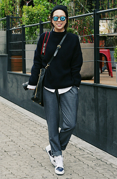 时尚街拍 看潮人春日做率性假小子