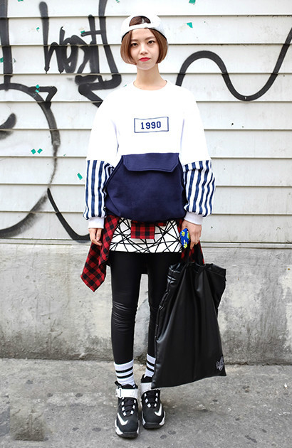 时尚街拍 看潮人春日做率性假小子