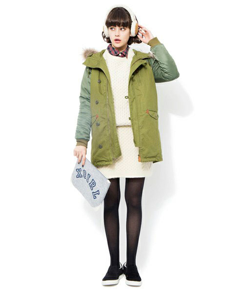 街头活力女生 X-GIRL 2014秋冬系列造型搭配LOOKBOOK