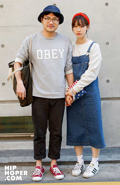 韩国潮人街拍 繁复夸张的剪裁与其层次感