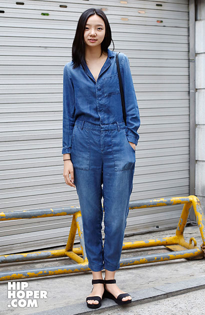 韩国潮人街拍 繁复夸张的剪裁与其层次感