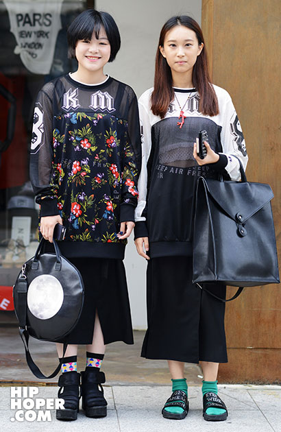 韩国潮人街拍 素色搭配简约取胜