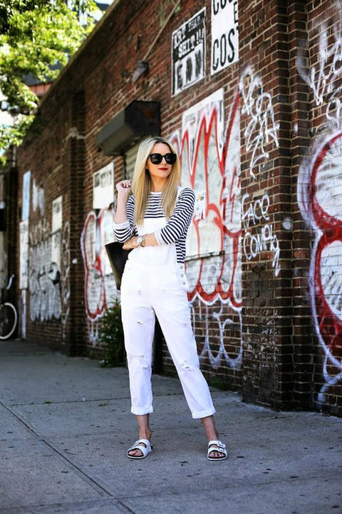 欧美潮人街拍  看夏日条纹风格穿搭