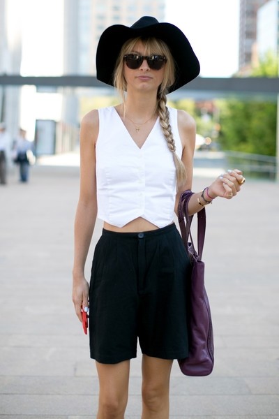 欧美街拍 看潮人夏季帽子时尚风情