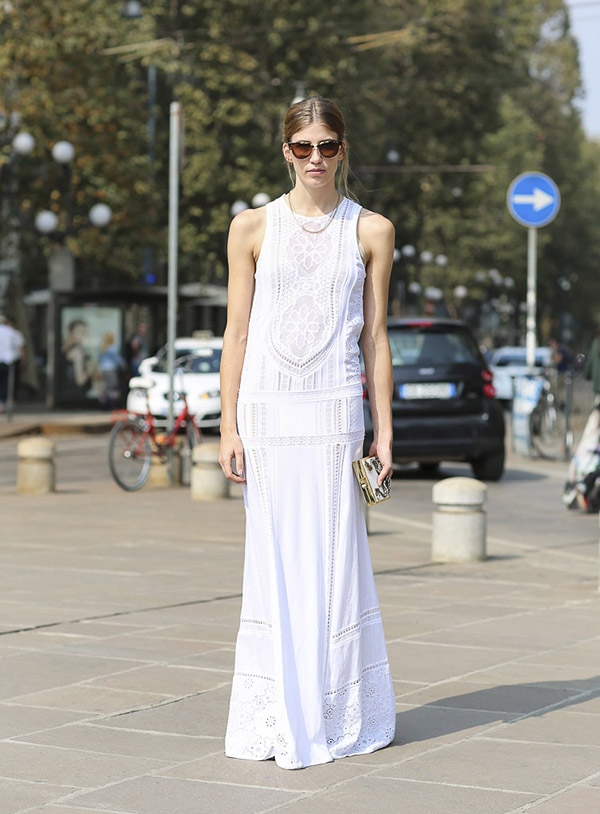 欧美潮人街拍 白色夏季最受宠