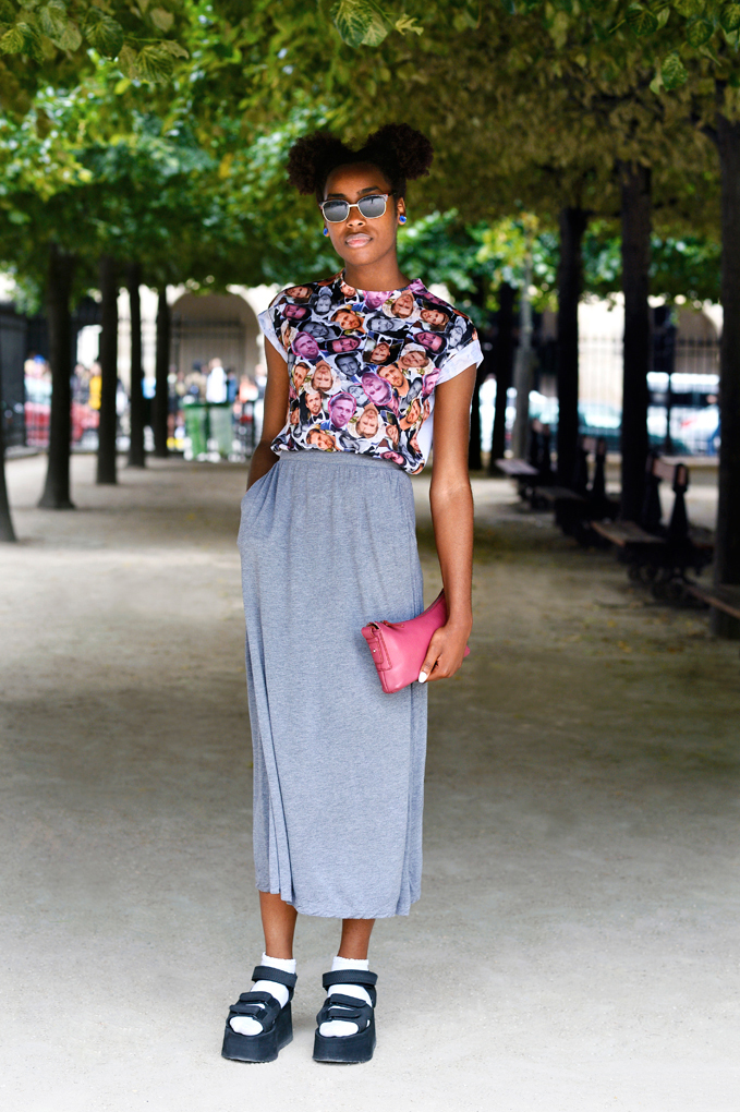 2014年8月巴黎潮女街拍 优雅女人味