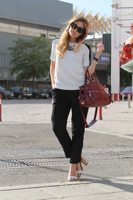 2014年7月西班牙潮女街拍 性感又时尚的搭配