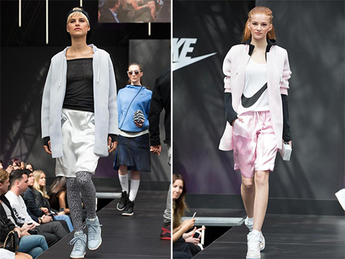 运动少女的春天。Nike T台show