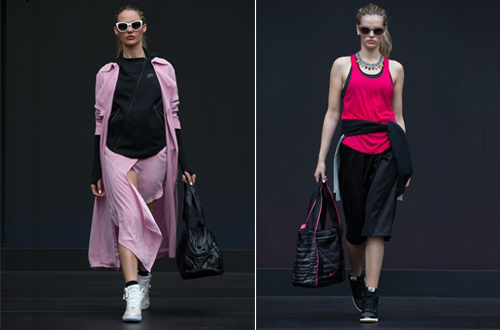 运动少女的春天。Nike T台show