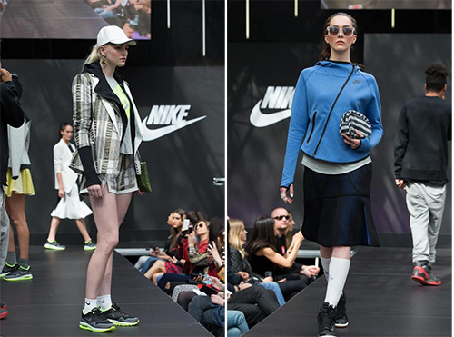 运动少女的春天。Nike T台show