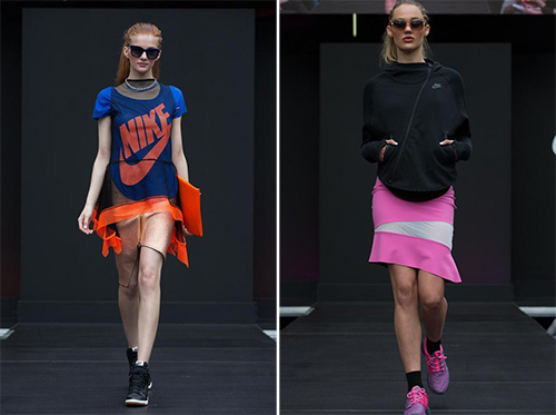 运动少女的春天。Nike T台show